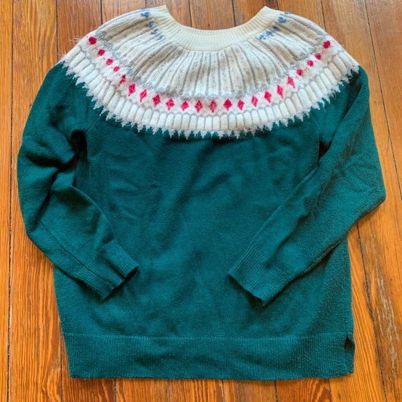 Style and Co Beaded Fair Isle Sweater, Women Women's Clothing - Picture 5 of 6